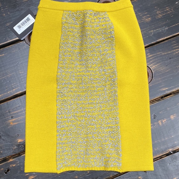 Alexander Wang Wool Blend Skirt in Acid & Heather Gray - Picture 4 of 9